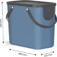 Rotho Albula, 25 l, Rektangulär, Blå, 235 mm, 400 mm, 340 mm
