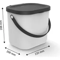 Rotho Albula, 6 l, Rektangulär, Plast, Grön, Manuell, Plast