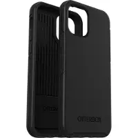 Otterbox Symmetry Series - Baksidesskydd för mobiltelefon - polykarbonat, syntetiskt gummi - svart - för Apple iPhone 12, 12 Pro