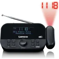 Lenco DAB+, FM-klockradio med projektion