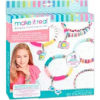 Make It Real pärlarmband (kit) i rosa