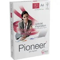 Antalis Pioneer, kontorspapper, vitt Papper för kopiator, träfritt ECF 80g/m2, 210mm x 297mm, A4, smalbana