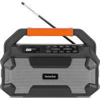 Technisat Byggarbetsradio DIGITRADIO 231 OD DAB, DAB+, FM Väckningsfunktion, uppladdningsbart Svart