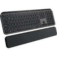 Logitech MX Keys S – trådlöst tangentbord med handledsstöd (DE/QWERTZ), grafit
