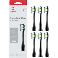 Oclean Tandborsthuvuden - Professionella Clean - 6-pack - Svart - - One Size - Hygienartiklar