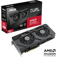 Asus Dual Radeon RX 7700 XT 12GB - OC Edition - grafikkort - Radeon RX 7700 XT - 12 GB GDDR6 - PCIe 4.0 - 3 x DisplayPort, HDMI - låda