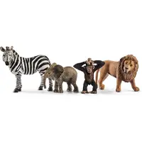 Schleich 42387 Vilda Djur Safari Figurer - 4 Delar Plastset