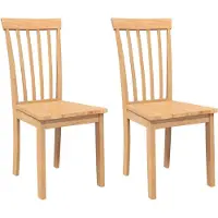 vidaXL Matstolar 2 st massivnaturgummiträ, matsalsstol, stol, loungestol, matsalsstolar, 4102390