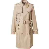 Ralph Lauren för kvinnor. 297967122002 Beige dubbelknäppt trenchcoat i bomullsblandning (M), Casual, Klassisk