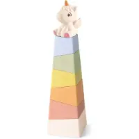 Kinder and Kids - Wheat Straw Unicorn Tower Stacking Game