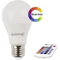 LIGHTME LM85193 LED-lamp EEK F (A - G) E27 Päronform 6 W = 48 W RGBW (Ø x H) 60 mm x 114 mm färgändring, dimbar, inkl. fjärrkontroll 1 st