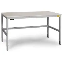 Manuflex LC3906.9006 ESD Arbetsbordmöbel Aluminiumsilver