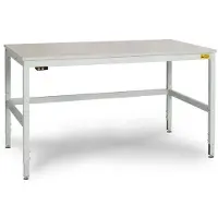 Manuflex LC3038.7035 ESD Arbetsbordmöbel Grå-vit (RAL 7035)