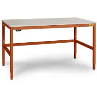 Manuflex LC3058.2001 ESD Arbetsbordmöbel Rödorange (RAL 2001)