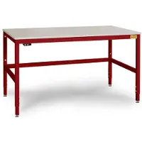 Manuflex LC3083.3003 ESD Arbetsbordmöbel Rubinröd