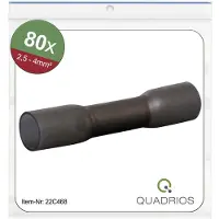 Quadrios 22C468 Skarvdon med krympslang 2.5 mm² 4 mm² Helisolerad Svart 1 set
