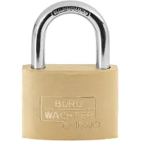 Burg wachter 33691 Hänglås 50.00 mm Ny låsning Mässing Nyckel