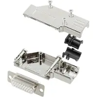 Encitech DCMR15-FK-HDS26-W-K 6355-8066-12 D-Sub honkontakt set 90 ° Antal poler: 26 Lödhona 1 st