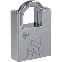 Basi 6160-4000 Hänglås 40 mm Ny låsning Silver Nyckel