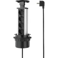 Sygonix SY-4737792 Kontaktpelare Svart, Silver Skyddskontakt 1 st