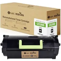 G&G Toner Ersätter Lexmark 522 Kompatibel Svart 6000 sidor Reborn remanufactured 21309