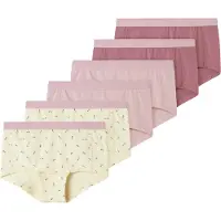 Name it Hipstertrosor - NkfHipster - 6-pack - Smörkräm Floral - - 13-14 år (158-164) - Hipstertrosor