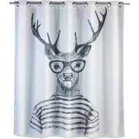 Kleine wolke Mr Deer duschdraperi i textil 180x200 cm, WENKO