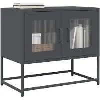 vidaXL TV-bänk antracit 68x39x60,5 cm kallvalsat stål