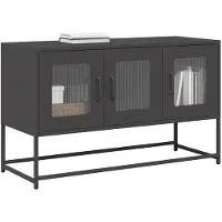 vidaXL TV-bänk svart 100,5x39x60,5 cm kallvalsat stål