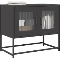 vidaXL TV-bänk svart 68x39x60,5 cm kallvalsat stål
