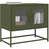 vidaXL TV-bänk olivgrön 68x39x60,5 cm kallvalsat stål