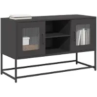 vidaXL TV-skåp svart 100,5x39x60,5 cm stål