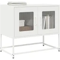 vidaXL TV-bänk vit 68x39x60,5 cm kallvalsat stål