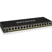 Netgear GS316PP - Switch - ohanterad - 16 x 10/100/1000 (PoE+) - skrivbordsmodell, väggmonterbar - PoE+ (183 W)