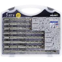 Alpen 80704100100 Hårdmetall Borrhammar-set 8 delar 5 mm, 6 mm, 6 mm, 8 mm, 8 mm, 8 mm, 10 mm, 12 mm SDS-Plus 1 set