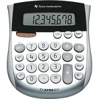 Texas Instruments TI-1795 SV Miniräknare solcell, batteri Silver Display (ställen): 8