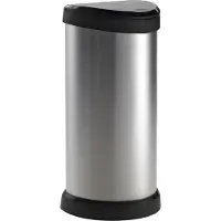 Curver DECO Bin 240641 Sopkärl 40 l (B x H x D) 335 x 685 x 285 mm Silver, Svart 1 st