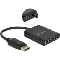 DeLOCK DisplayPort 1.4-splitter – 1 x DisplayPort till 2 x DisplayPort (MST)