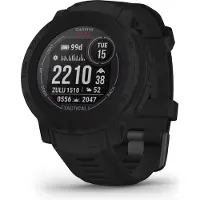 Garmin Instinct 2 Solar - Tactical Edition - 45 mm - svart - sportklocka med band - silikon - handledsstorlek: 135-230 mm - monokrom - 32 MB - Bluetooth, ANT+ - 53 g