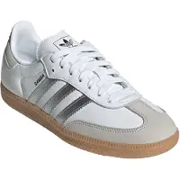 Adidas Originals Låg sneaker 'Samba' stone / silver / vit