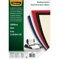 Fellowes pärm-/bindryggomslag för bindare A4 chromolux (100) vit