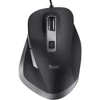 Trust FYDA Ergonomisk mus Sladd Optisk Svart 6 Knappar 5000 dpi Ergonomisk