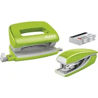 Leitz WOW NeXXt Mini - Bordstillbehörsuppsättning - 10 ark / 1 mm - No.10 - metall - grön