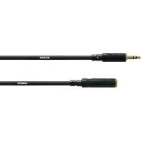 Cordial CFS 3 WY Audio Förlängningskabel [1x Teleplugg 3.5 mm - 1x Telejack 3.5 mm] 3.00 m Svart