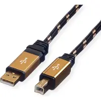 Roline USB-kabel USB 2.0 USB-A kontakt, USB-B kontakt 4.50 m Flerfärgad Skärmad 11.02.8805