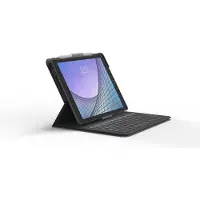 Zagg Messenger Folio 2 - Tangentbord och foliefodral - Bluetooth - Nordisk - träkol tangentbord, träkol fodral - för Apple 10.2-inch iPad 10.5-inch iPad Air (3:e generationen)
