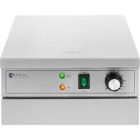 Royal Catering flisasvärmare, uppvärmningsskåp på hjul för 60 tallrikar (Ø 29 cm), 600 W