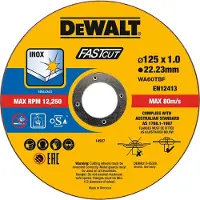 DeWalt DT20540-QZ, Slipskiva, Platt i mitten, Strykjärn, Metall, Rostfritt stål, , 2,22 cm, 12,5 cm