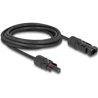 DeLOCK - Strömkabel - MC4 (hane) till MC4 (hona) - 600 V - 3 m - snäpp-in - svart