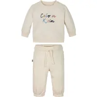 Calvin Klein Sweatset - Colour Logo - Tofu White - - 2 år (92) - Sweatset
